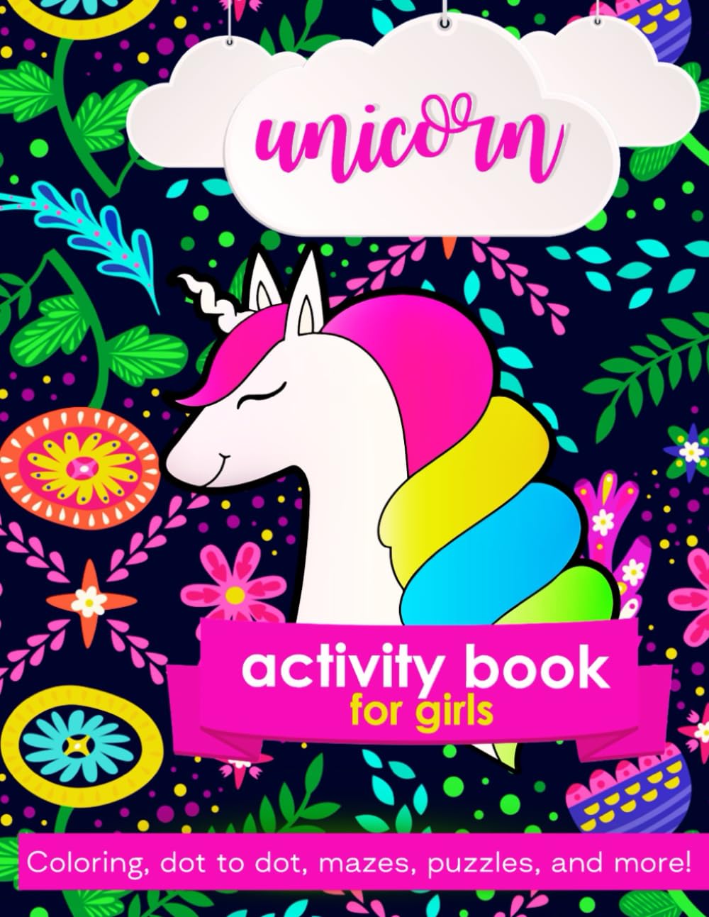ler totalmente Unicorn Activity Book For Girls: A Fun Workbook Game for Coloring, Dot-to-Dot, Mazes, Puzzles, and more!