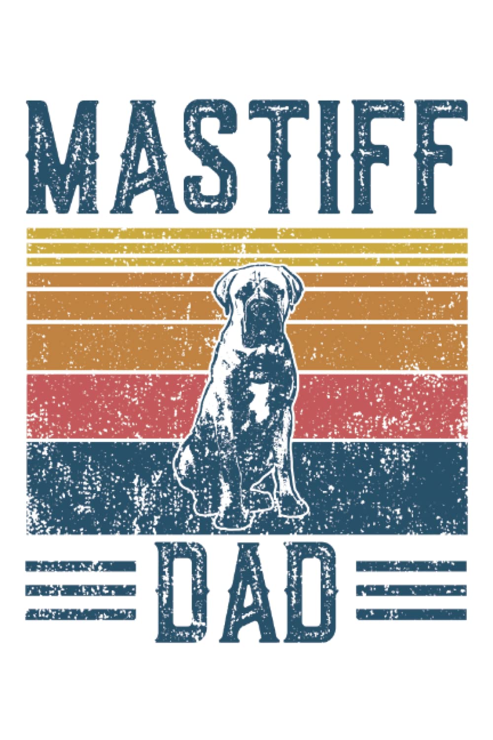 Dog Mastiff Dad - Vintage Mastiff Dad: A Journal Size (6 x 9 inches) Notebook | Diary | Planner with 120 Square Grid Pages baixar o livro de graça