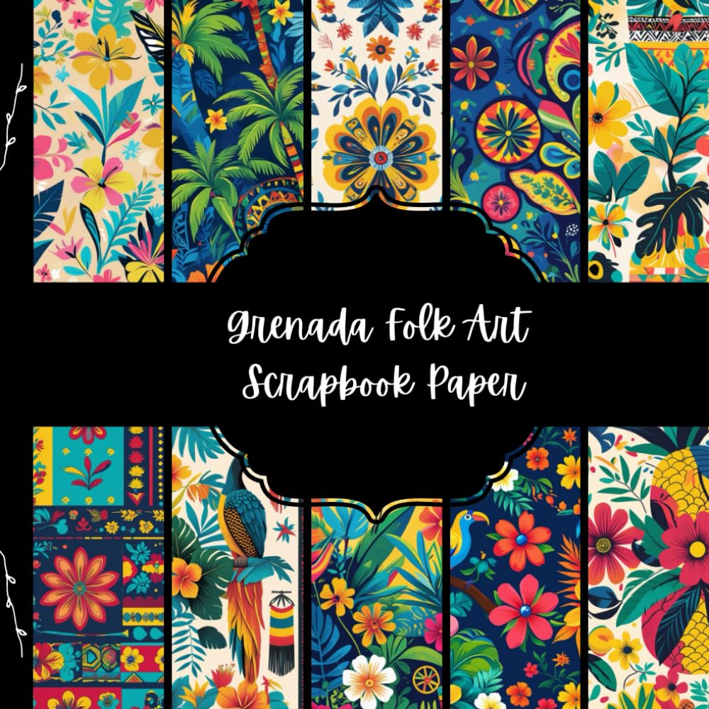 capítulo por capítulo baixar Grenada Folk Art Scrapbook Paper, North America Junk Journal Paper, Travel Decorative Paper, DIY Projects, Origami, Collage Sheets, Decoupage Paper, 10 Designs, Double Sided