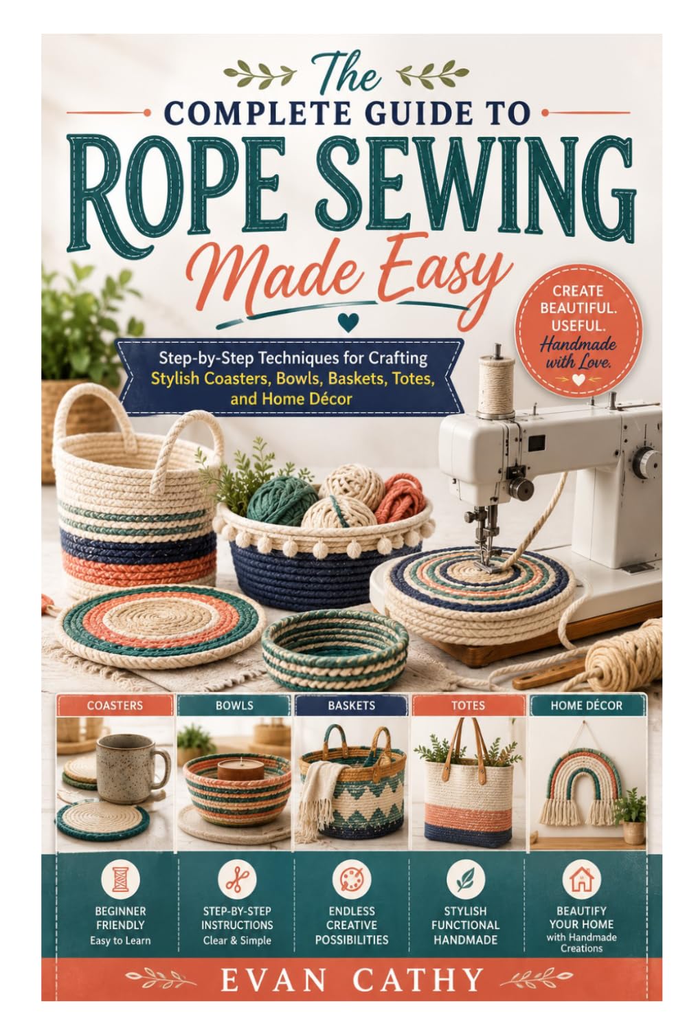 ler totalmente The Complete Guide to Rope Sewing Made Easy: Step-by-Step Techniques for Crafting Stylish Coasters, Bowls, Baskets, Totes, and Home Décor