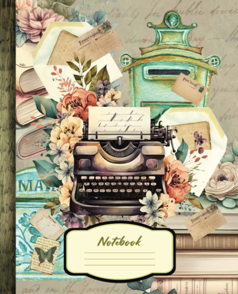 ler totalmente Botanical Typewriter & Letters Composition Notebook: Vintage Aesthetic Ephemera Design College Ruled Lined Journal