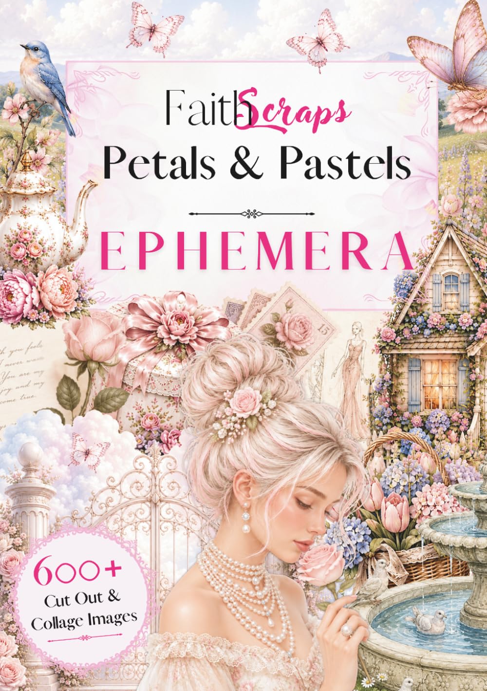ler totalmente Faith Scraps: Petals & Pastels Ephemera Collection: 600+ Pastel Floral & Butterfly Ephemera Cut-Out Images for Junk Journaling, Scrapbooking, Collage, and Crafting