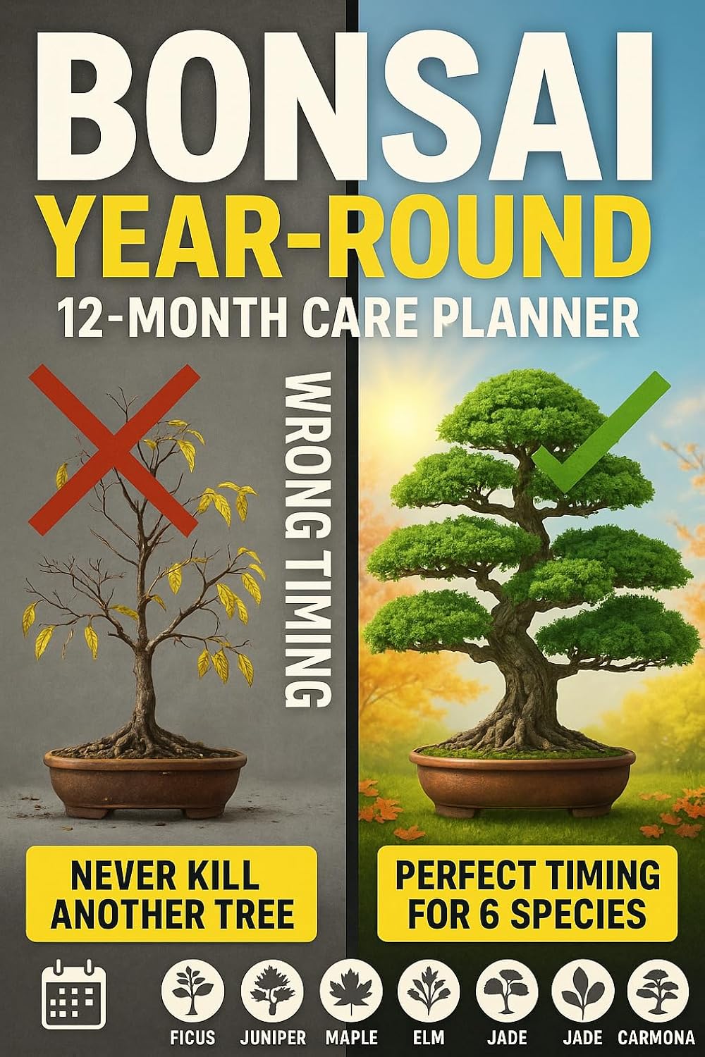 BONSAI YEAR-ROUND: A 12-MONTH CARE PLANNER BY SPECIES: Water, Prune, Wire, Repot, and Style Your Living Masterpiece with Confidence – The Beginner's Monthly... Indoor & Outdoor Bonsai (English Edition) baixar o livro de graça