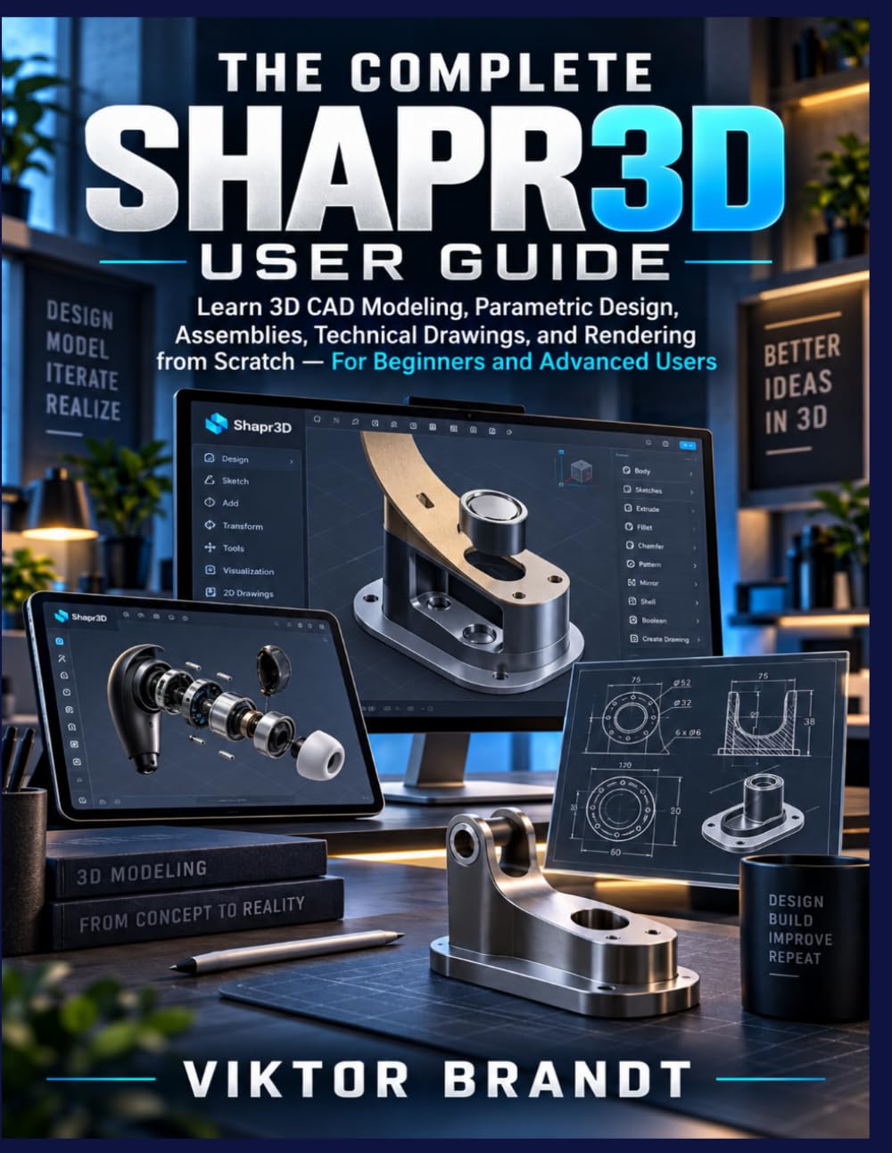 ler totalmente THE COMPLETE SHAPR3D USER GUIDE: Learn 3D CAD Modeling, Parametric Design, Assemblies, Technical Drawings, and Rendering from Scratch — For Beginners and Advanced Users