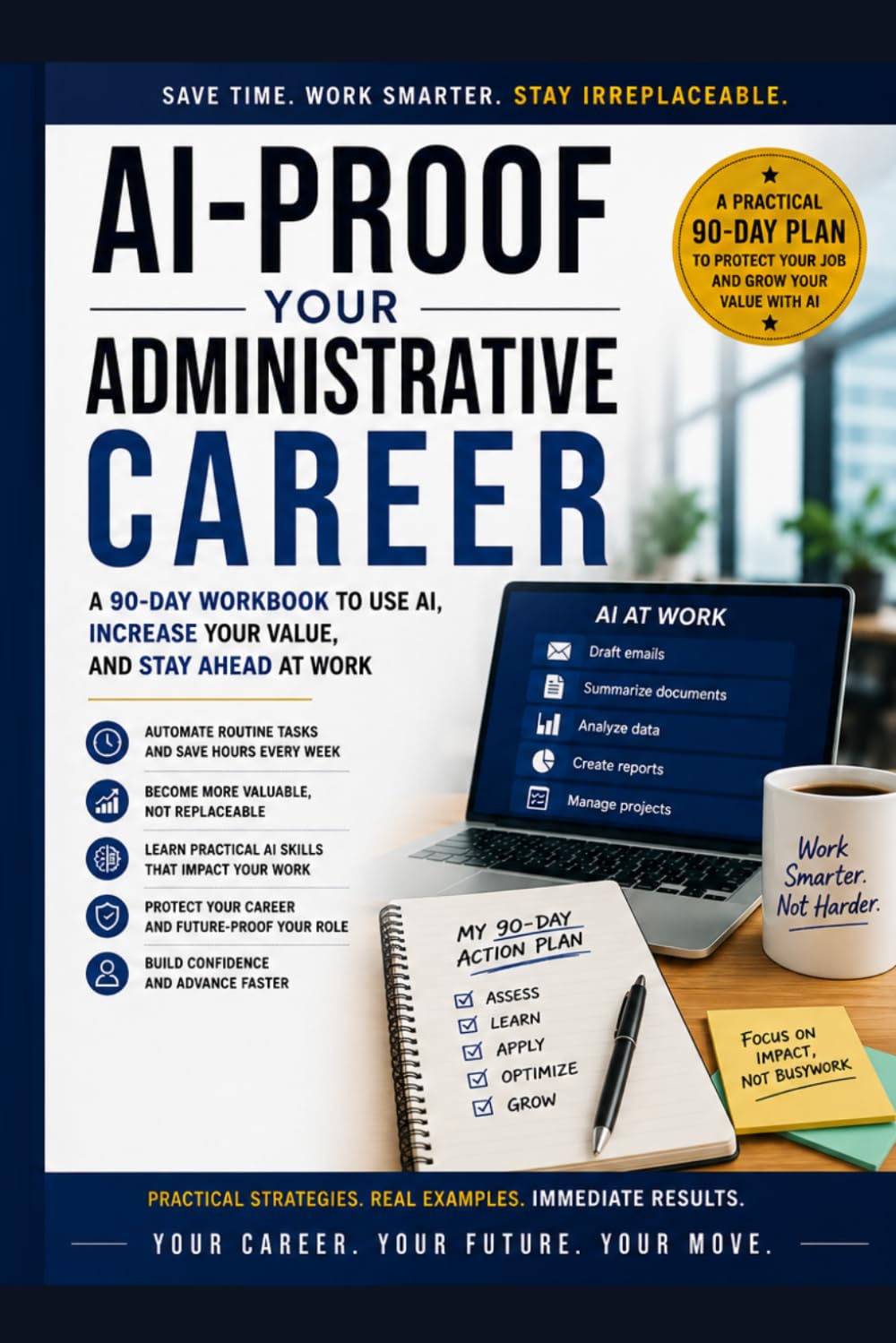 AI-Proof Your Administrative Career: A 90-Day Workbook to Use AI, Increase Your Value, and Stay Ahead at Work baixar o livro de graça