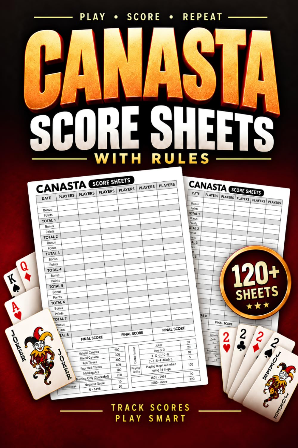 Canasta Score Sheets: A Simple Scorekeeping Book for Canasta Players, Game Nights, Clubs, Tournaments, and Social Play baixar livro de graça
