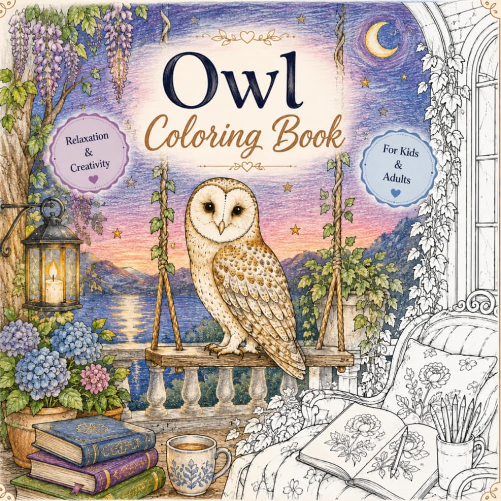 capítulo por capítulo baixar Owl Coloring Book: Beautiful Owls & Enchanting Scenes to Color for Kids and Adults