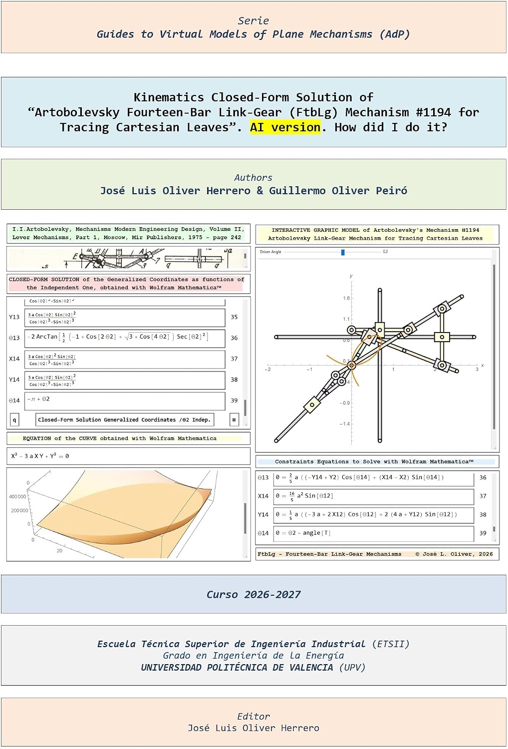 Kinematics Closed-Form Solution of “Artobolevsky Fourteen-Bar Link-Gear (FtbLg) Mechanism #1194 for Tracing Cartesian Leaves”. AI version. How did I do... Mechanisms (AdP) Book 155) (English Edition) baixar o livro de graça
