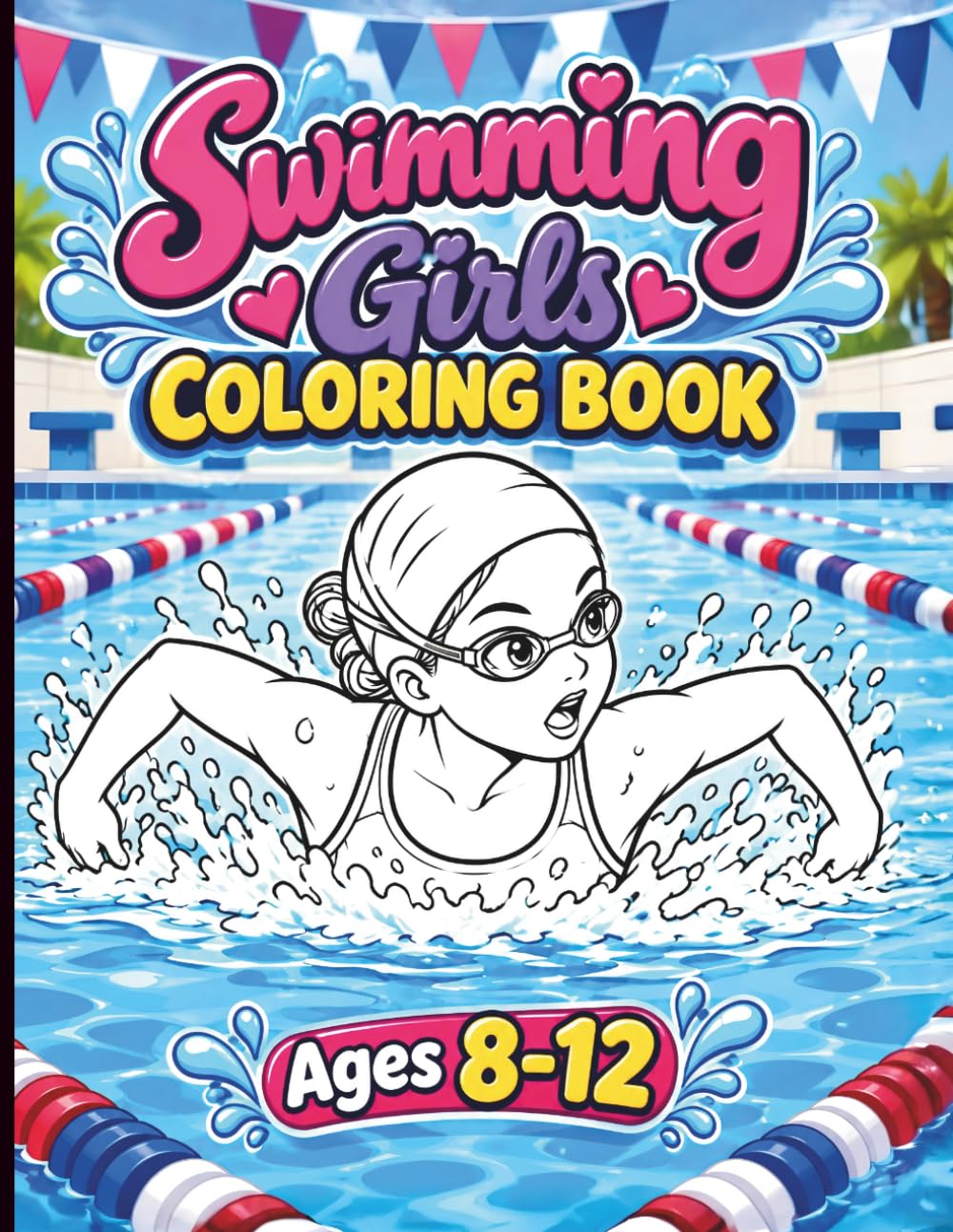 capítulo por capítulo baixar Swimming Coloring Book for Girls Ages 8 12: The Exciting Adventures of a Young Swimmer On and Off the Pool Deck