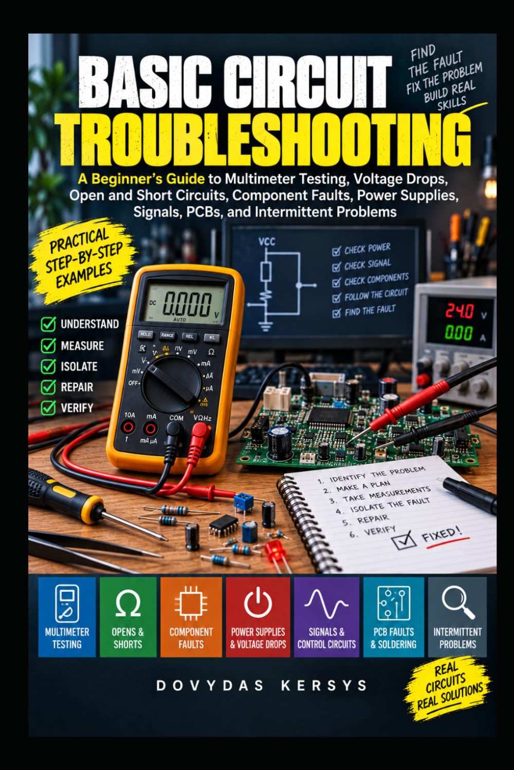 Basic Circuit Troubleshooting: A Practical Step-by-Step Guide to Finding Opens, Shorts, Voltage Drops, Component Faults, Power Problems, Intermittent Failures, and Electronic Circuit Faults baixar o livro de graça