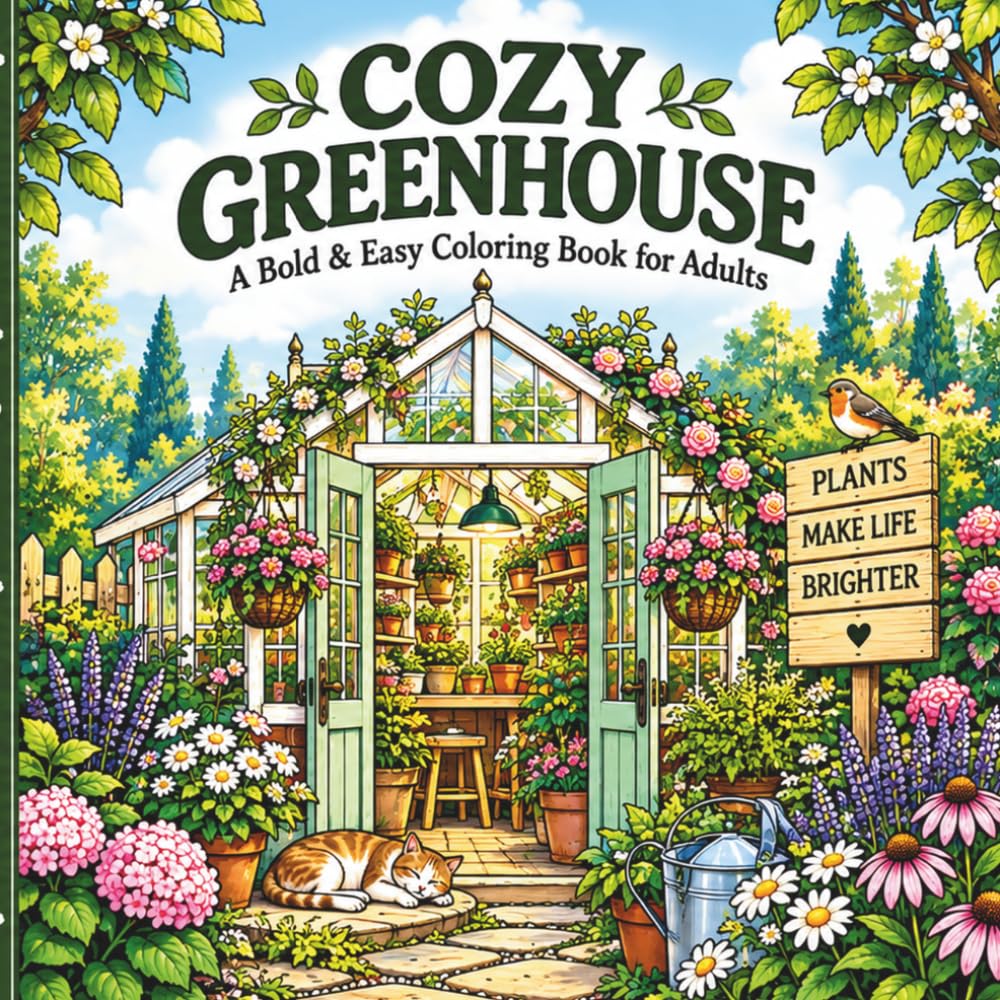 capítulo por capítulo baixar Cozy Greenhouse: A Bold & Easy Coloring Book for Adults