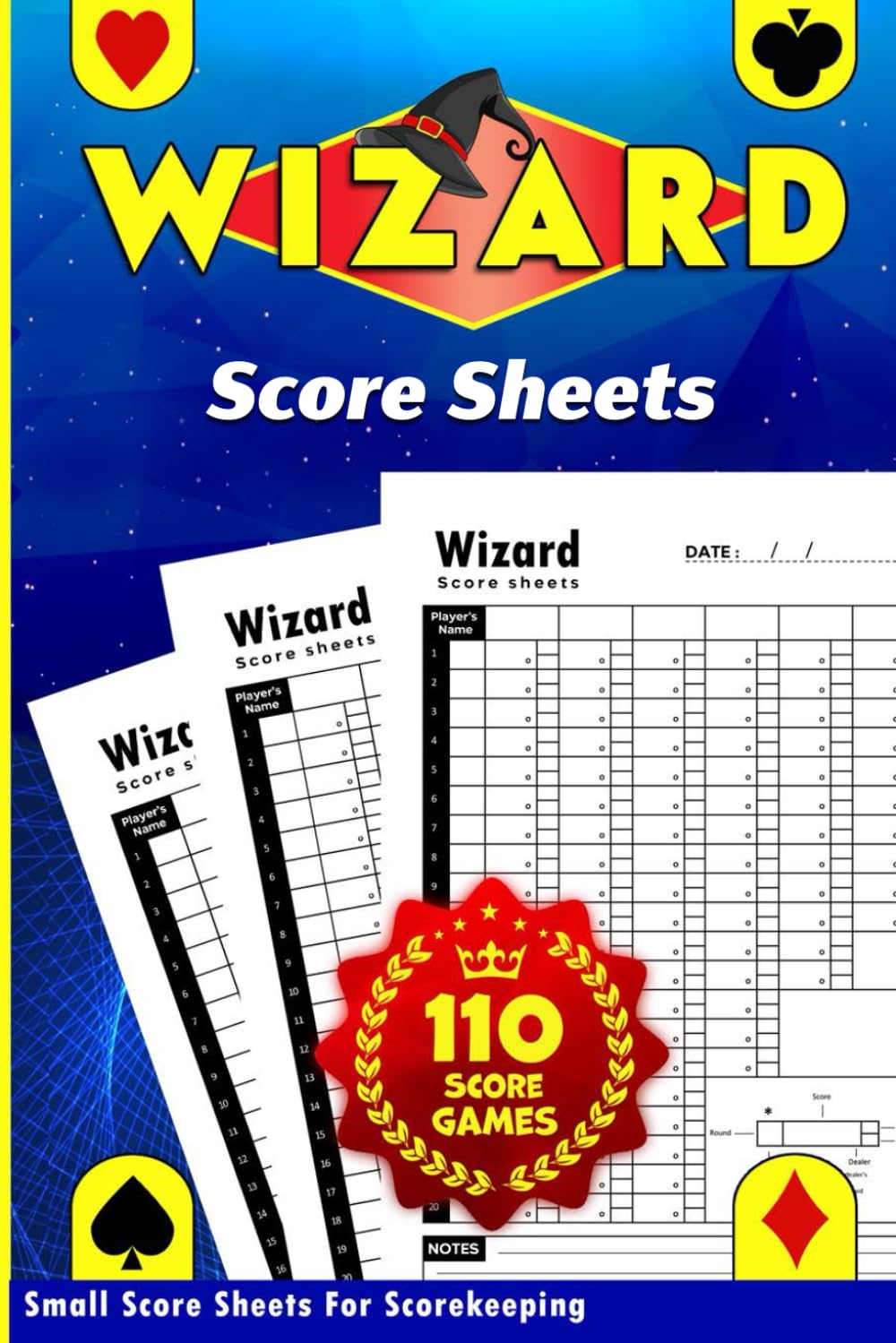 capítulo por capítulo baixar Wizard Score Sheets: Wizard Card Game - 6 × 9 in Small Size Cards for Scorekeeping
