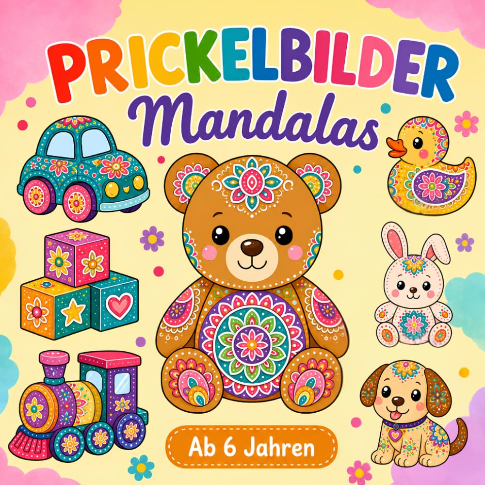 Prickelbilder Mandalas: Bastelbuch mit 50+ Prickelvorlagen zum Ausmalen, Prickeln, Ausschneiden | Kreatives Basteln für Kinder ab 6 Jahren (German Edition) baixar o livro de graça