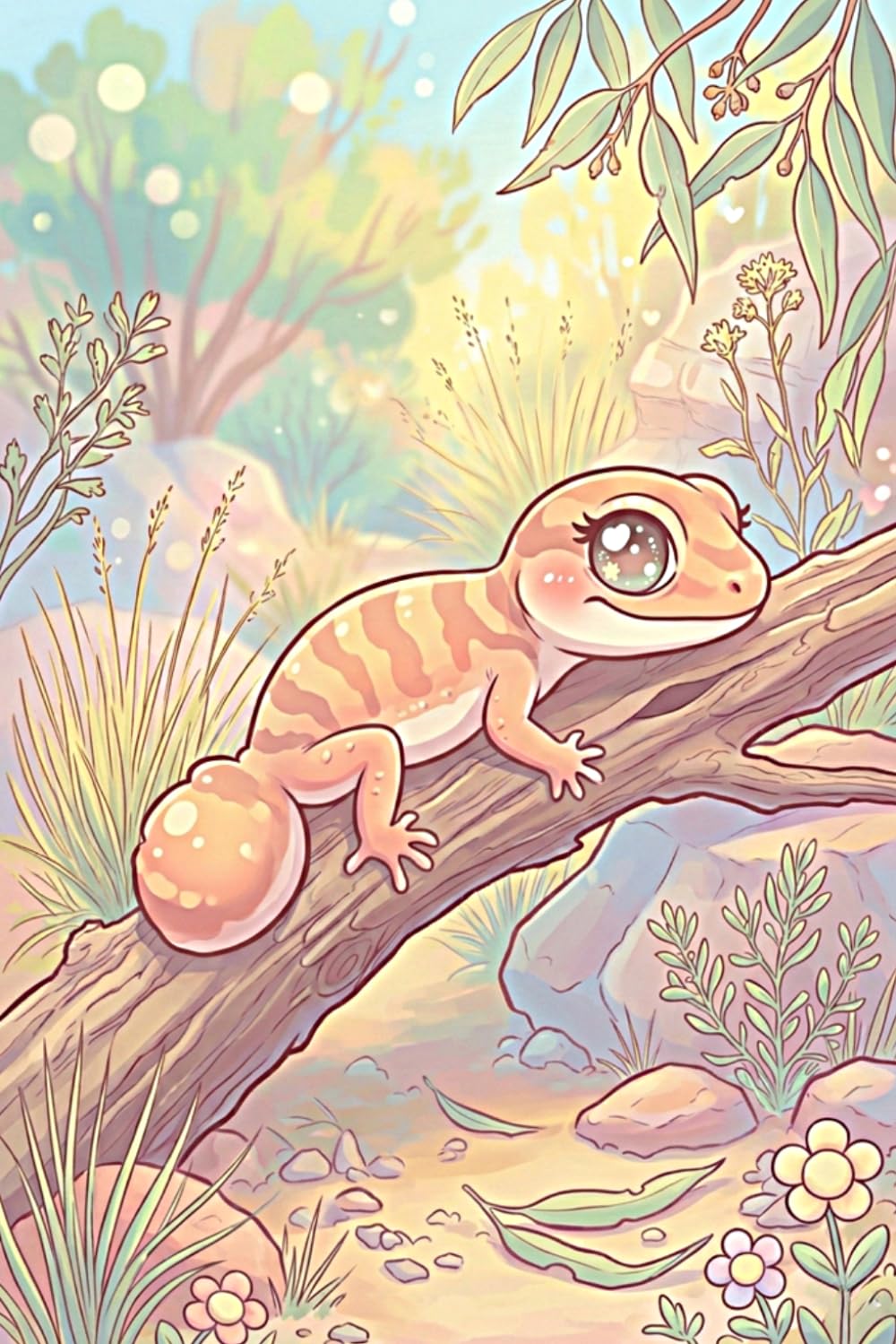 capítulo por capítulo baixar Knob-Tail Gecko Journal – Kawaii Desert Habitat Cover: Part of the Lizard Collection – Themed for Kids, Teens & Adults – with Lined Pages
