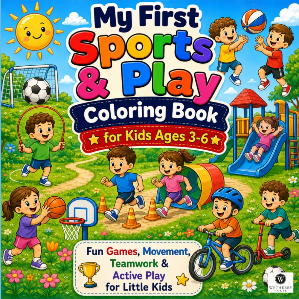 My First Sports and Play Coloring Book for Kids: An Interactive Team Games Activity Book with Big Bold Lines to Melt Competition Anxiety and Build Fine Motor Skills baixar o livro de graça