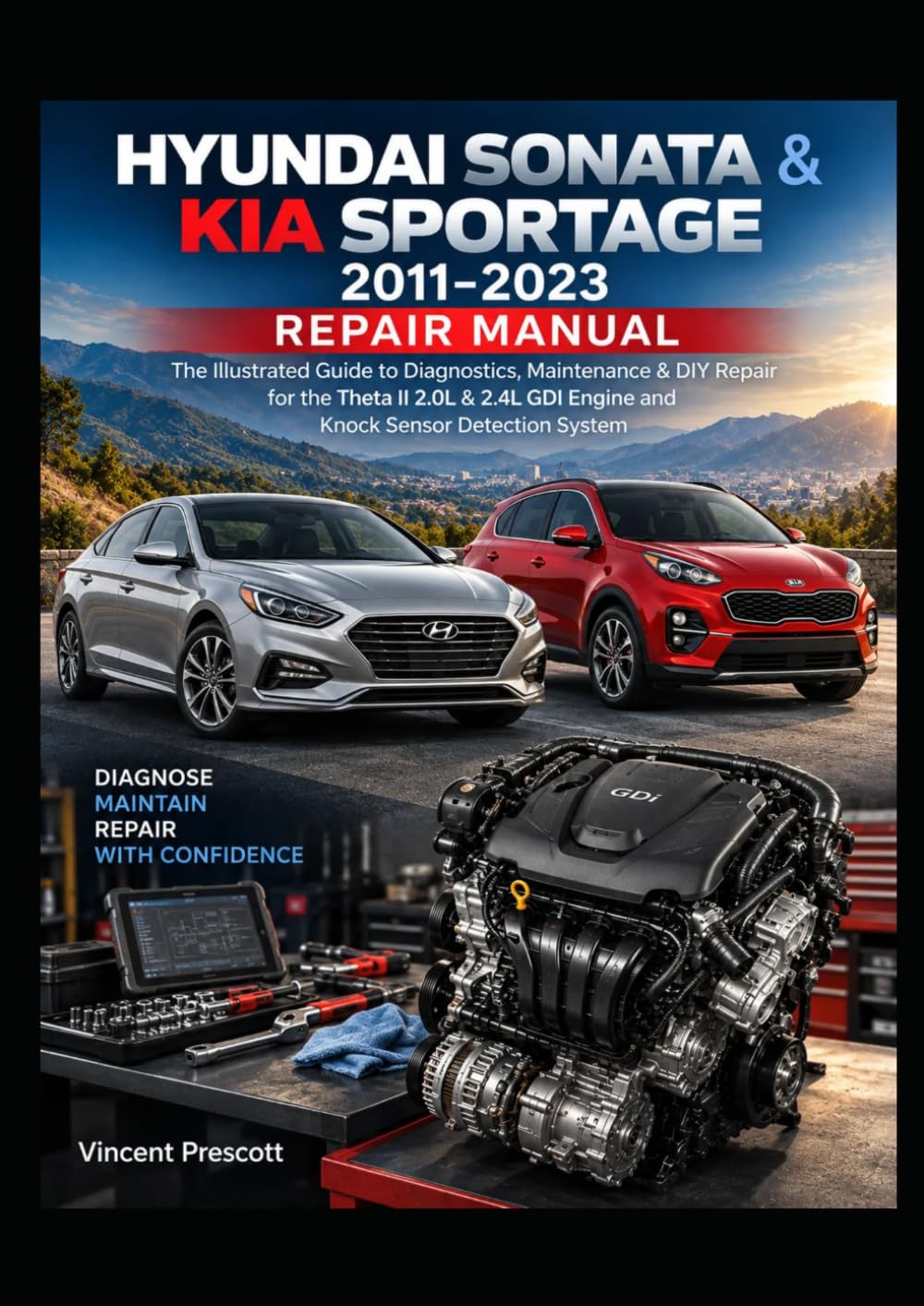 HYUNDAI SONATA & KIA SPORTAGE 2011–2023 REPAIR MANUAL: The Illustrated Guide to Diagnostics, Maintenance & DIY Repair for the Theta II 2.0L & 2.4L GDI Engine and Knock Sensor Detection System baixar o livro de graça
