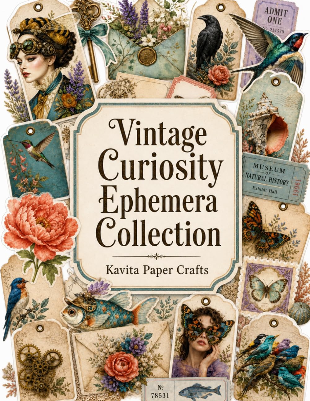 capítulo por capítulo baixar Vintage Curiosity Ephemera Collection: Natural History Cutouts, Birds, Bees, Butterflies, Botanicals, Seashells, Tickets and Steampunk Details for Scrapbooking and Paper Crafts