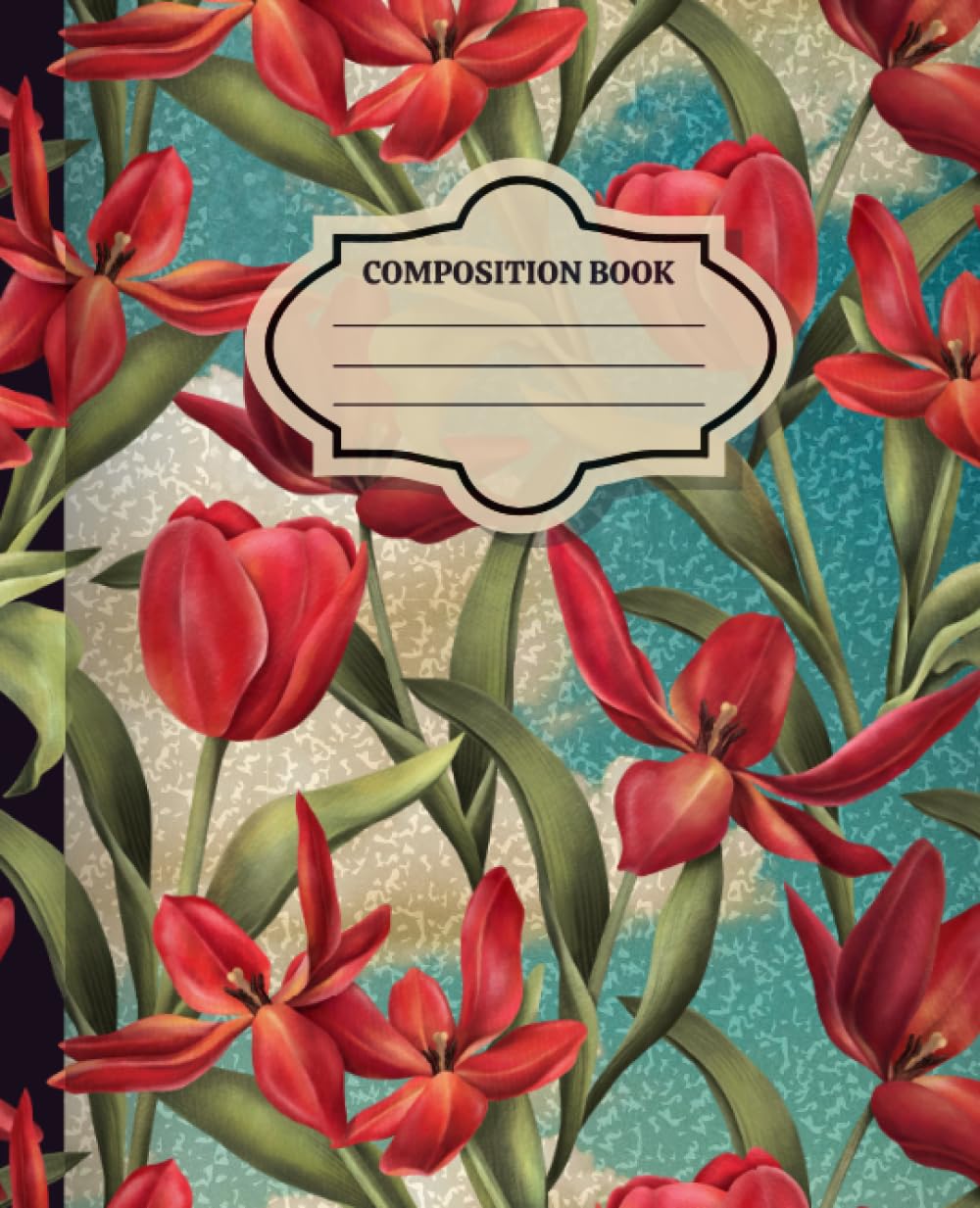 Composition Notebook College Ruled: Tulips Skies | Vintage Floral Aesthetic Journal For School, College, Office, or Work | 7.5" x 9.25" | Cream Paper baixar livro de graça