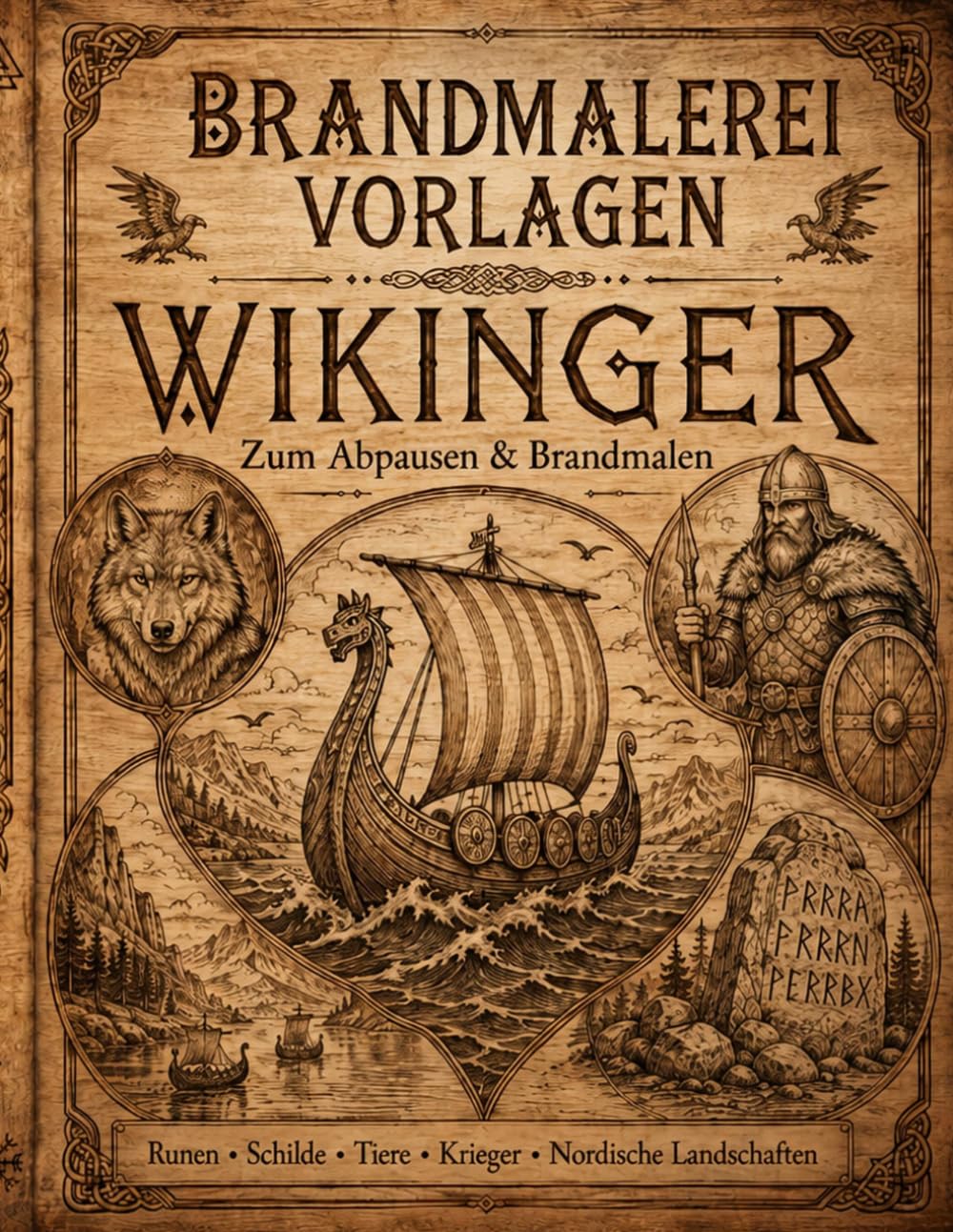 capítulo por capítulo baixar Brandmalerei Vorlagen Wikinger: Nordische Motive zum Abpausen und Brandmalen mit Runen, Tieren, Kriegern, Schiffen und Landschaften (German Edition)