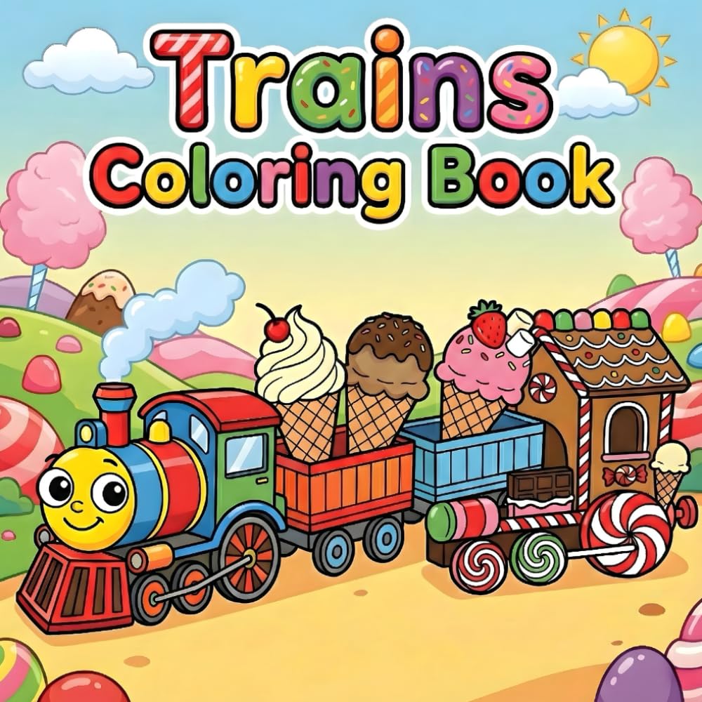 capítulo por capítulo baixar Train coloring book for toddlers and preschoolers: A Fun Adventure with Cute Steam Engines, Tunnels, and Tracks – Easy Coloring for Little Hands