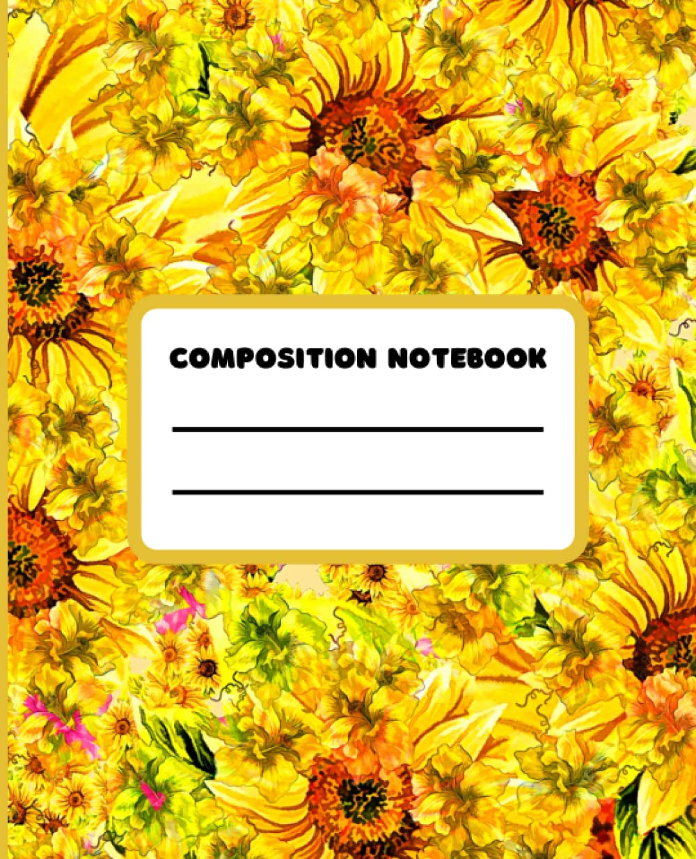 Composition Notebook: Sunflower Pattern Cover College Ruled Notebook for Teen Students and Women baixar livro de graça
