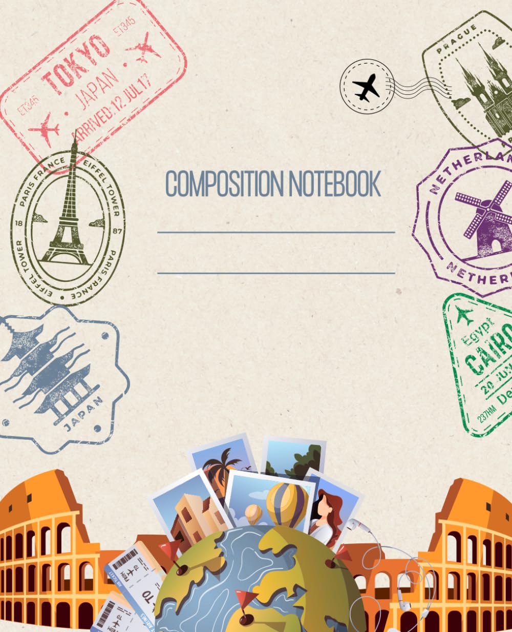 Travel Composition Notebook Wide Ruled | 100 Pages | 7.5 x 9.75 baixar livro de graça