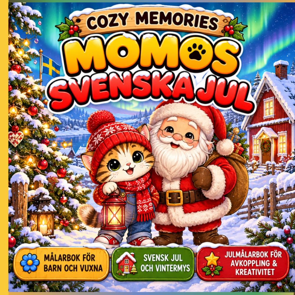 capítulo por capítulo baixar Cozy Memories - MOMOS SVENSKA JUL: Målarbok för barn och vuxna med tomten, julmotiv, snö och mysiga äventyr för avkoppling och kreativitet (Momo’s Cozy Memories) (Swedish Edition)