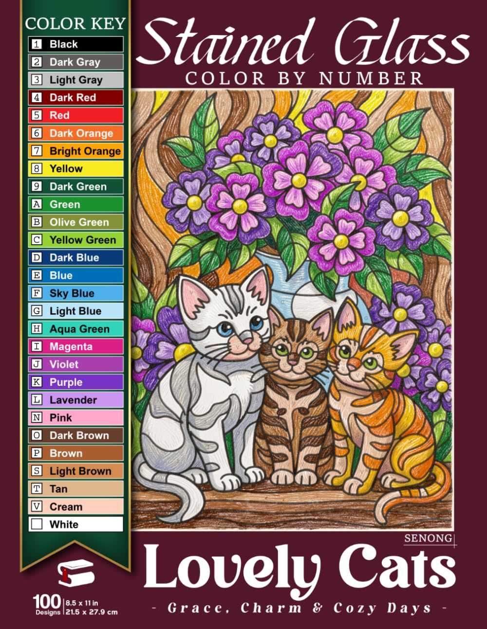 Lovely Cats Stained Glass Color By Number: Grace, Charm & Cozy Days (Stained Glass Color By Number Collection) baixar o livro de graça