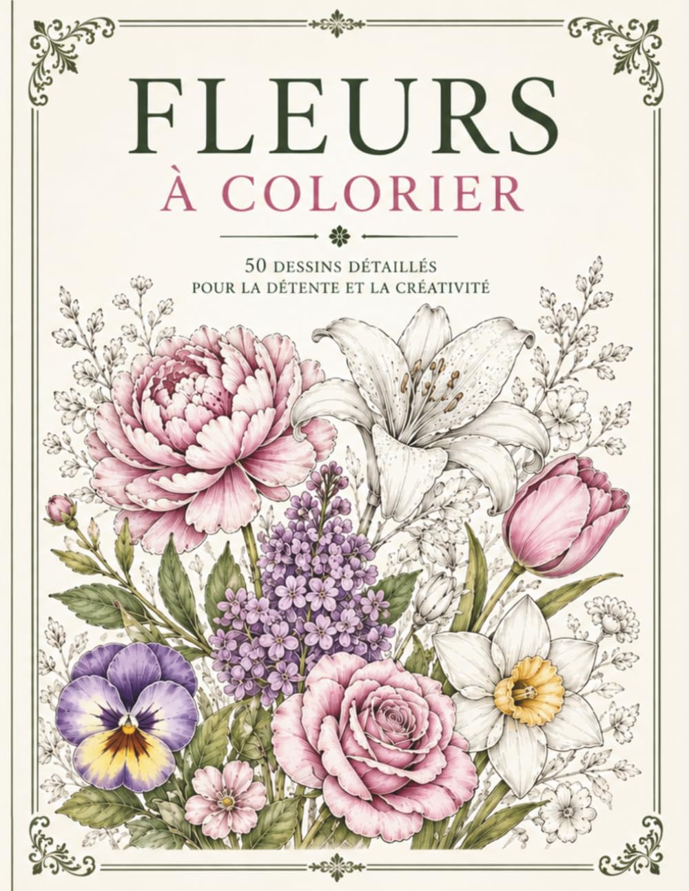 capítulo por capítulo baixar Fleurs à Colorier pour Adultes: 50 magnifiques fleurs à colorier pour la détente, la relaxation, la créativité et le bien-être (French Edition)