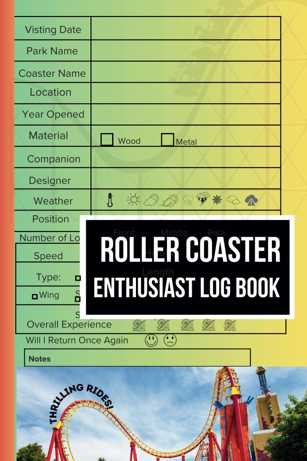 capítulo por capítulo baixar Roller Coaster Enthusiast Log Book: Fun Book to Rate & Record Your Favorite Amusement Park Coaster Rides