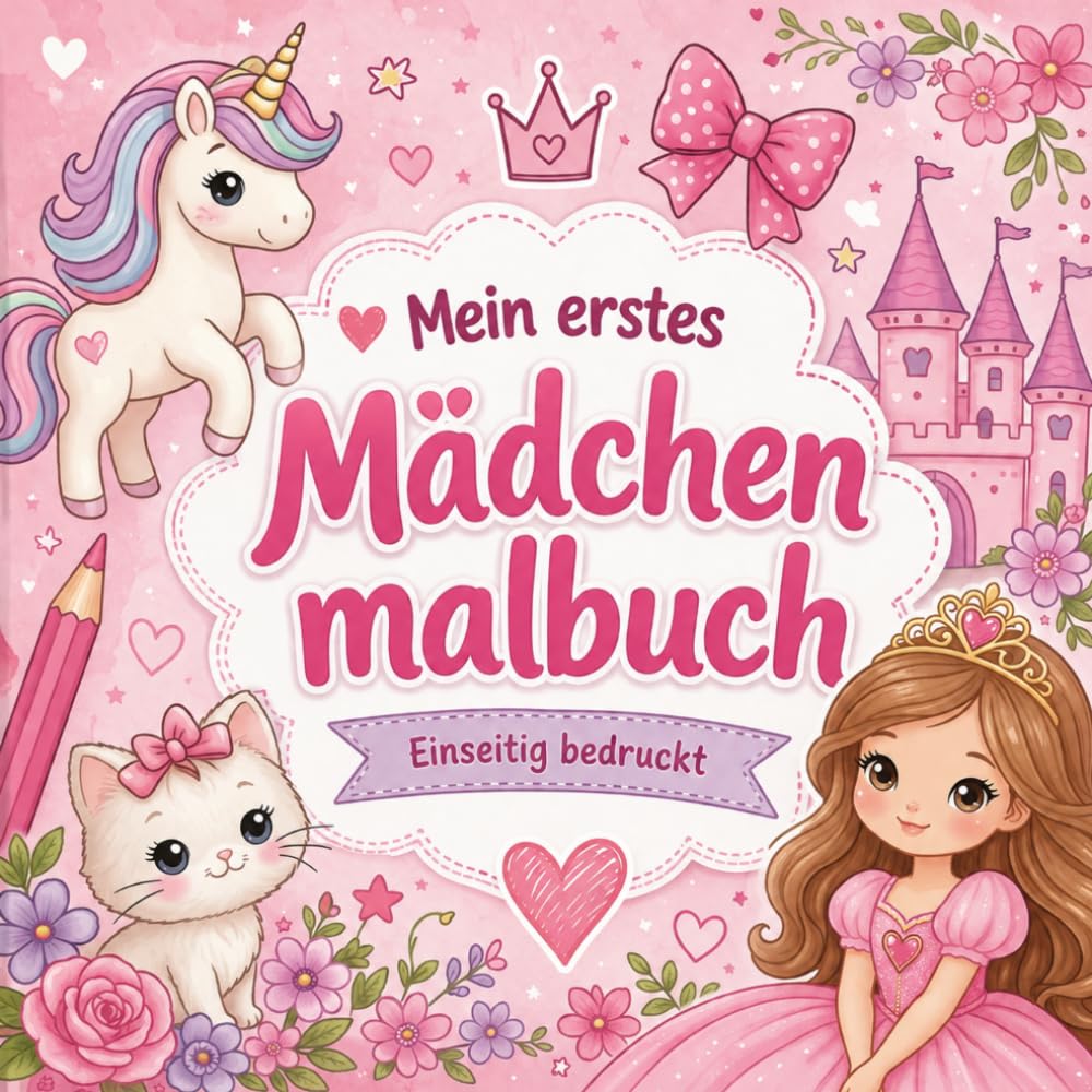 Mein erstes Mädchenmalbuch: Einseitig bedruckt (German Edition) baixar livro de graça