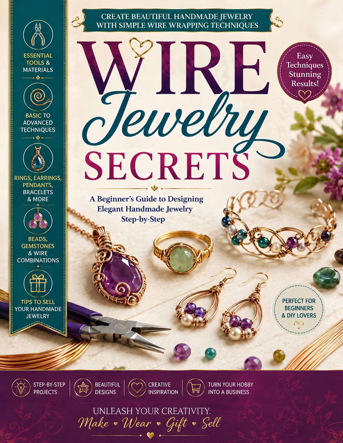 wire jewellery Secrets: Unlock the art of creating beautiful handmade jewellery with wire! (English Edition) baixar livro de graça