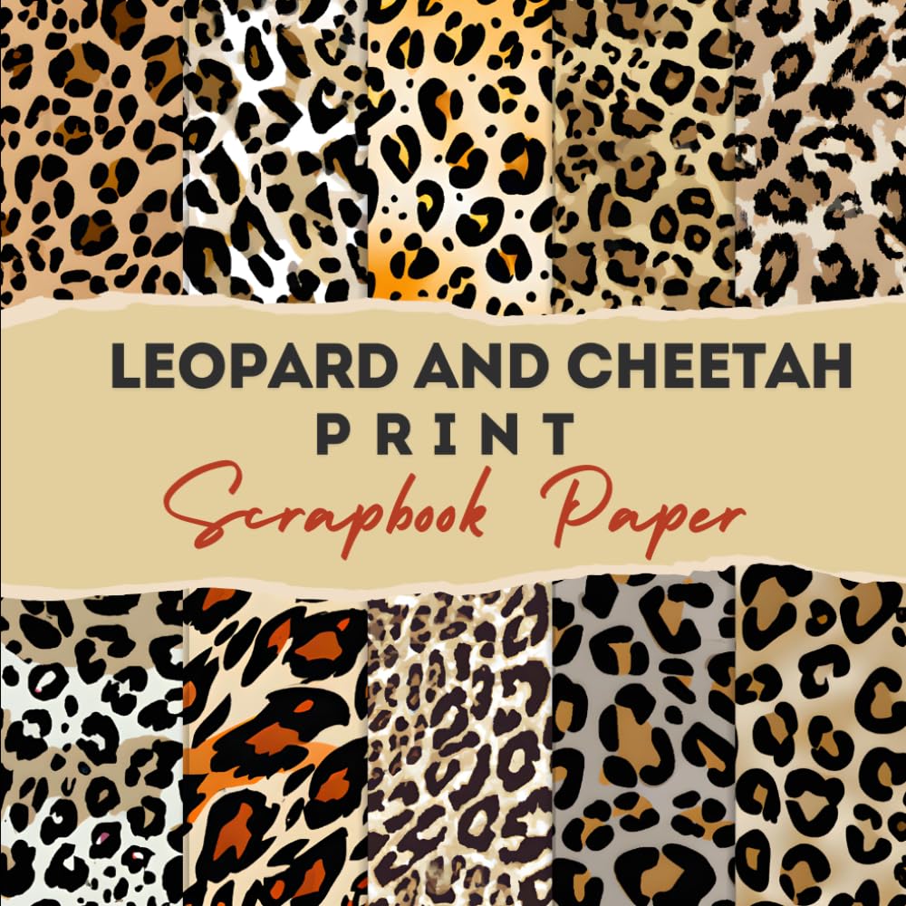 Leopard & Cheetah Print Scrapbook Paper: Decorative Craft Pages For Card Making, Collage, Origami, Mixed Media and DIY Projects baixar livro de graça