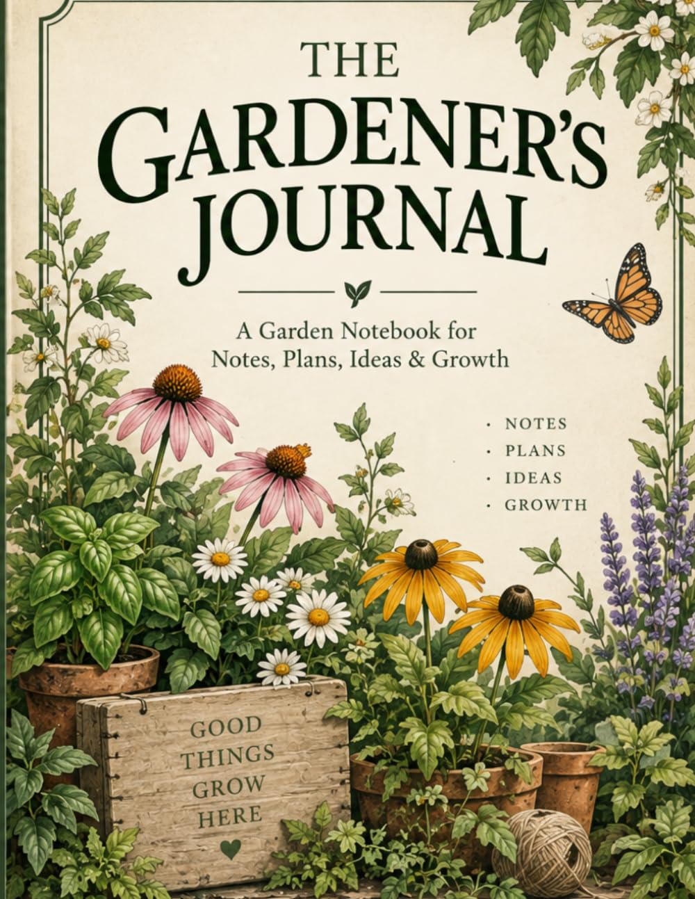 THE GARDENER'S JOURNAL: A Garden Notebook for Notes, Plans, Ideas & Growth