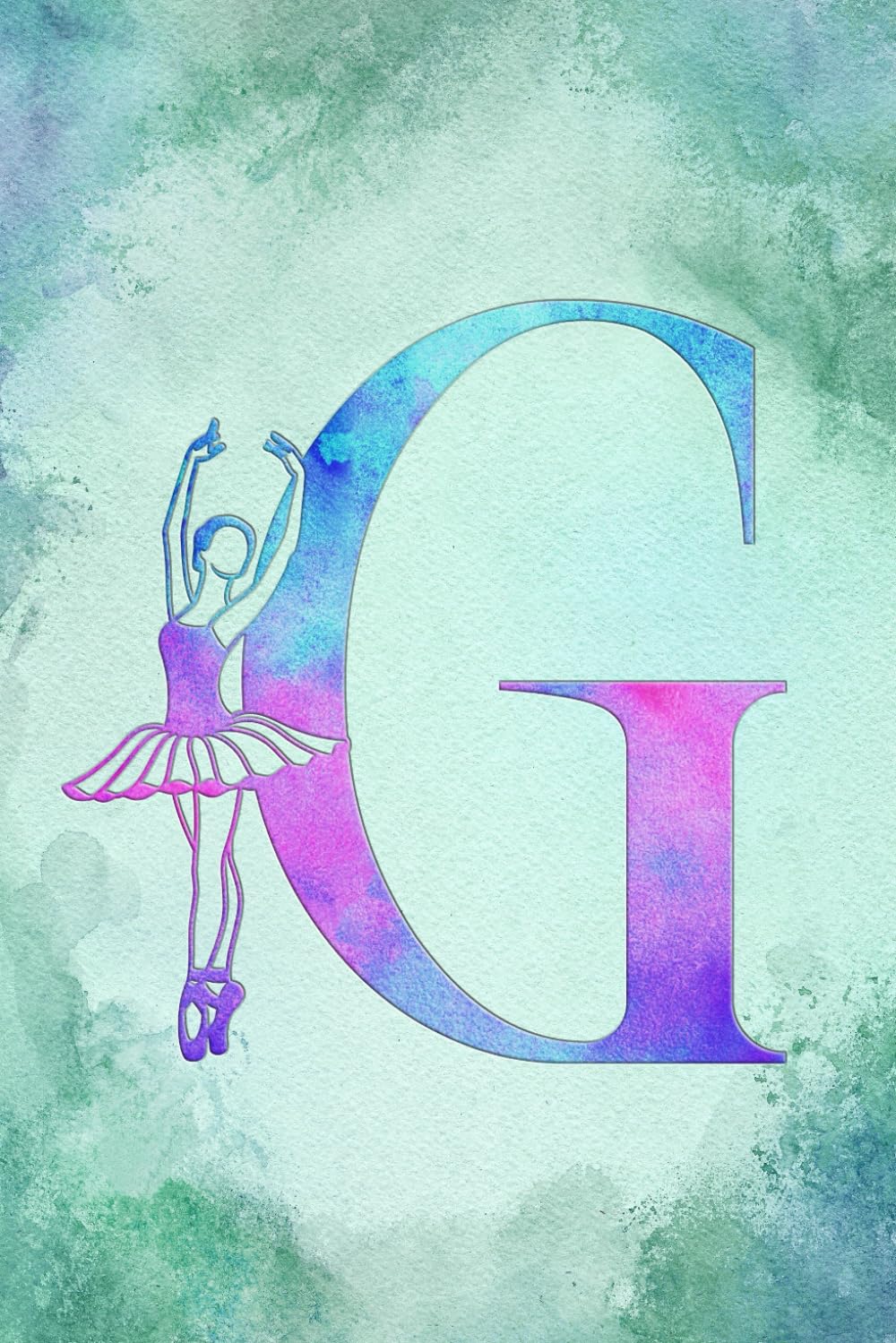 capítulo por capítulo baixar G: Letter "G" Initial Ballet Dance Monogram Notebook - Ballerina on Pink, Blue & Green Watercolor - College-Ruled Personal Journal, Writing Pad or Diary for Dancers, Girls & Women - 110 Pages, 6x9