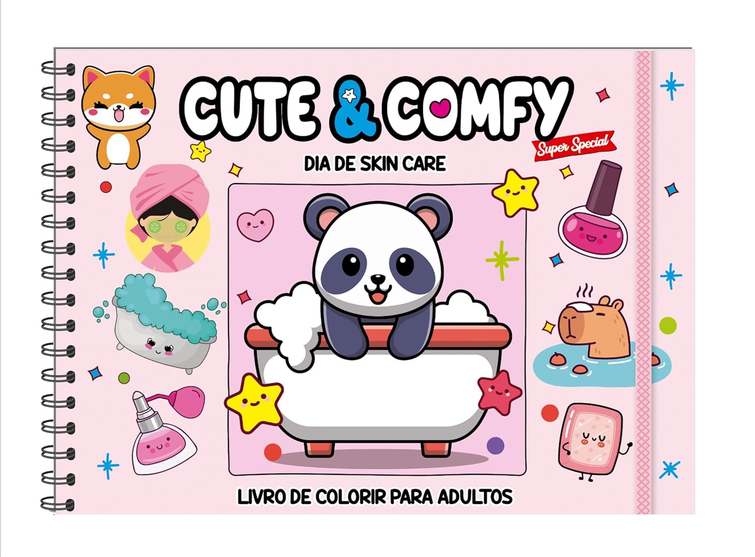 Cute & Comfy Super Special - Livro de Colorir Adulto - Dia de Skin Care - Capa Holográfica baixar o livro de graça