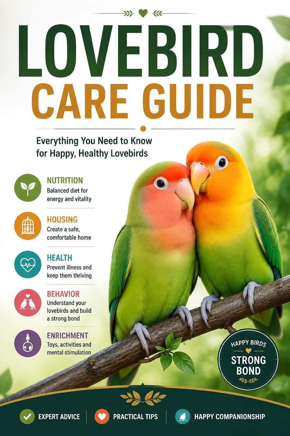 ler totalmente Lovebird Care Guide: A Beginner’s Handbook to Housing, Feeding, Bonding, Training, Enrichment, and Everyday Lovebird Care (Complete Bird Care Series) (English Edition)