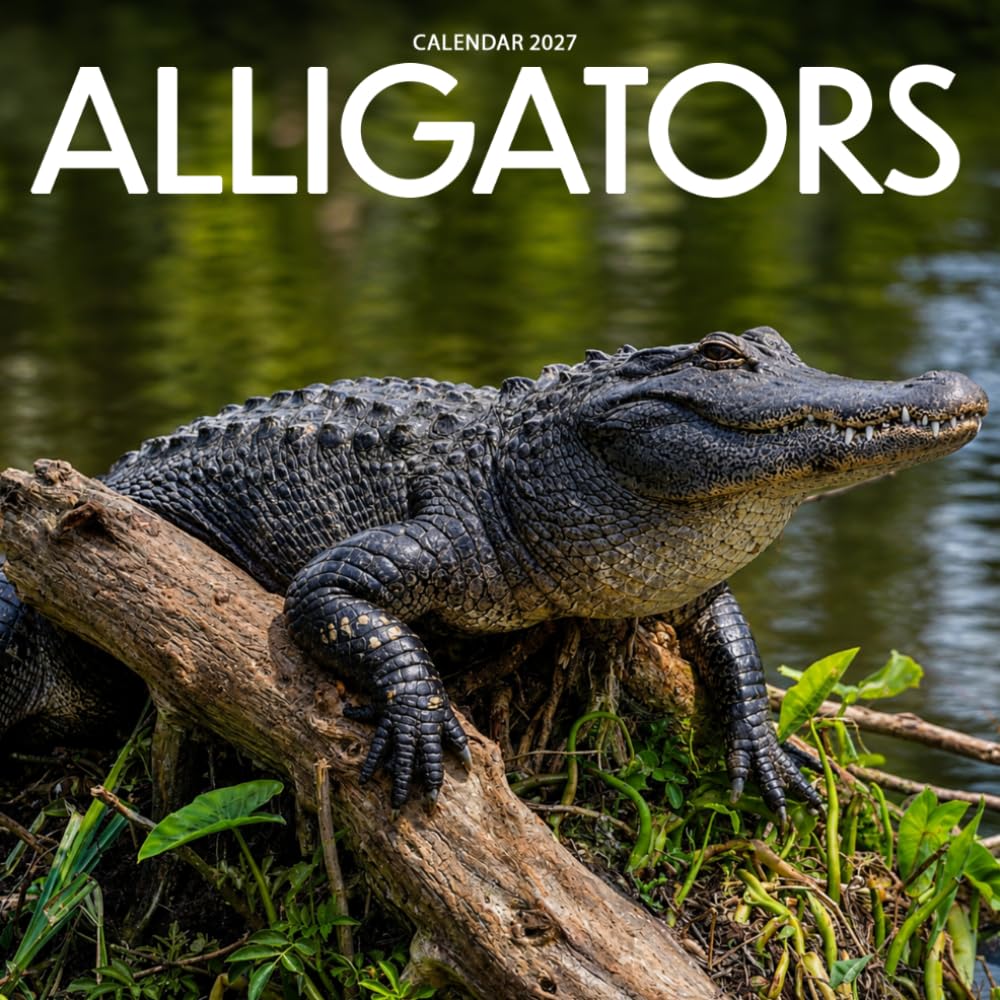 Alligator Calendar 2027: Reptile Wildlife and Natural Scenes