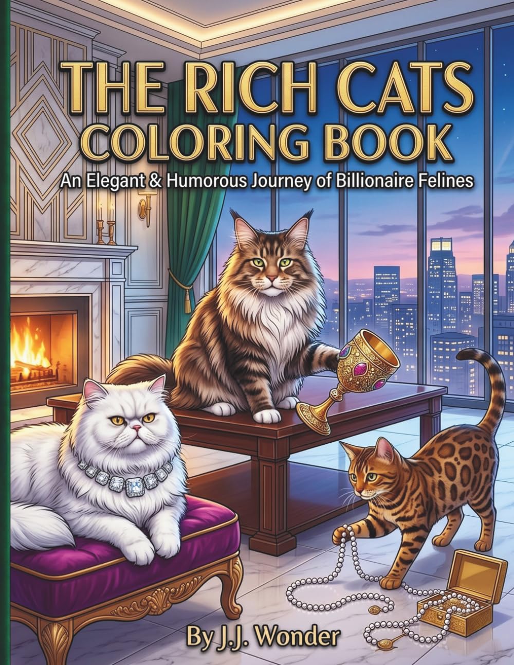 The Rich Cats Coloring Book: A relaxing & funny coloring journey for adults & teens featuring elegant Persians Ragdolls Bengals & Maine Coons showing... lifestyle and hilarious feline attitude baixar o livro de graça