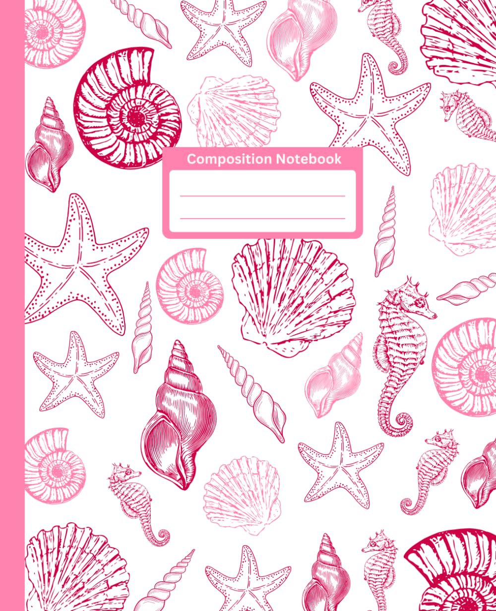 capítulo por capítulo baixar Pink Seashell Composition Notebook: Cute Aesthetic Ocean Themed Coastal Vibes Journal for School and College | Wide Ruled 108 pages for Teen Girls and Women