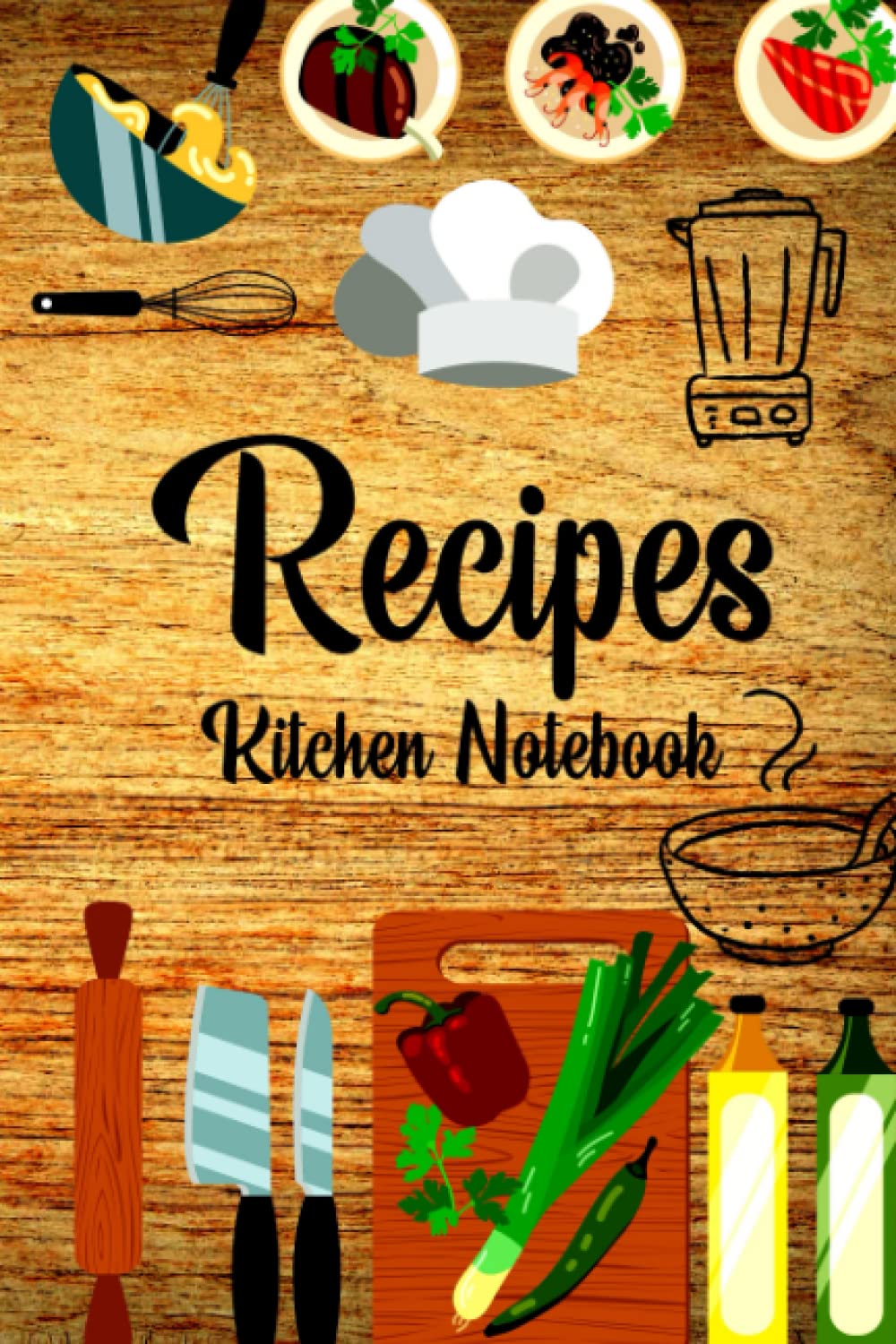 ler totalmente Recipes Kitchen Notebook: Blank Recipe Journal NotebookThis recipe journal is the perfect fit for anyone looking for a pretty recipe book.These +100... in this stylish journal, as well as severa