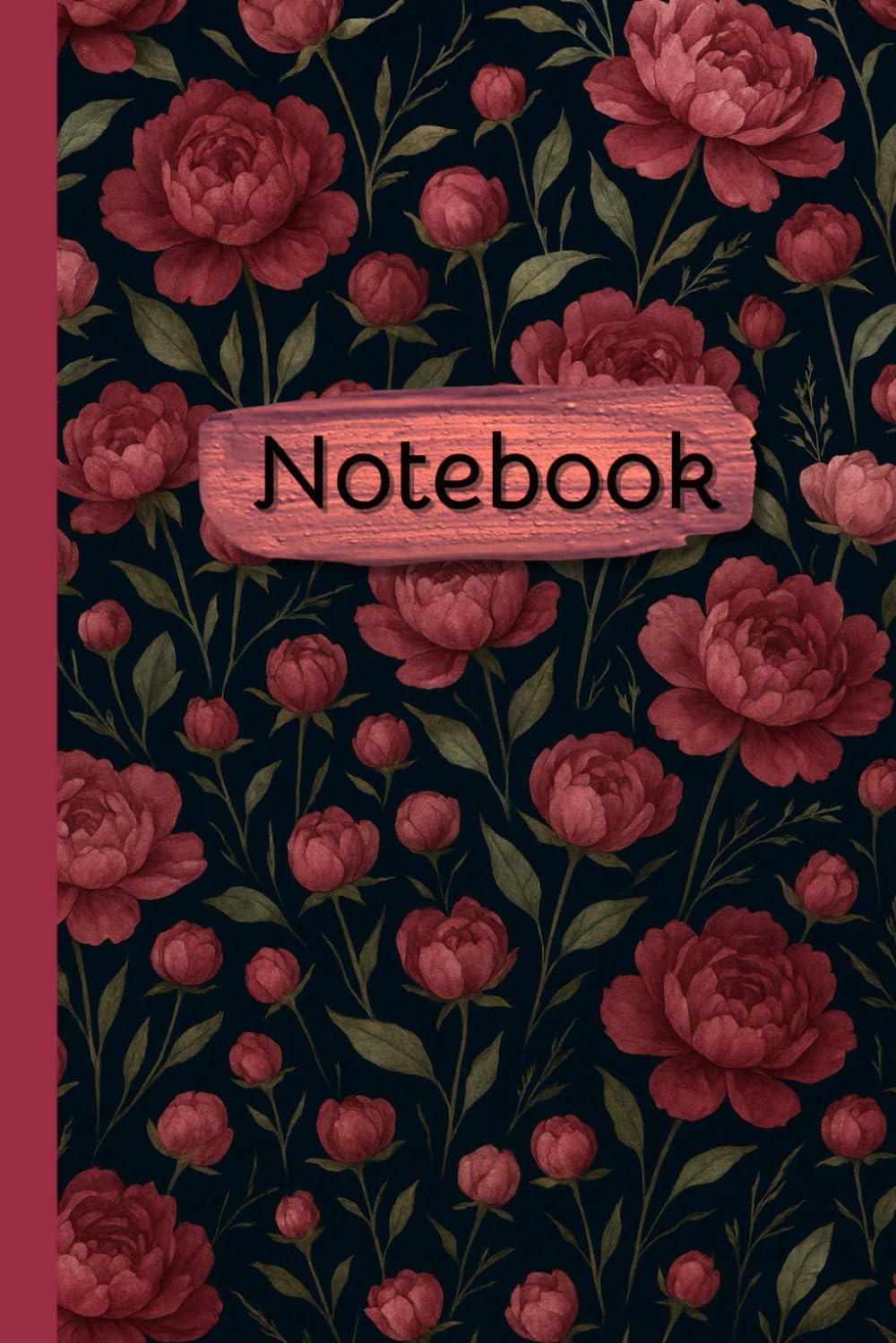 capítulo por capítulo baixar Burgundy Peonies Grid Notebook: 120-Page Graph Paper Notebook with Elegant Dark Floral Peony Cover for School, Planning & Journaling