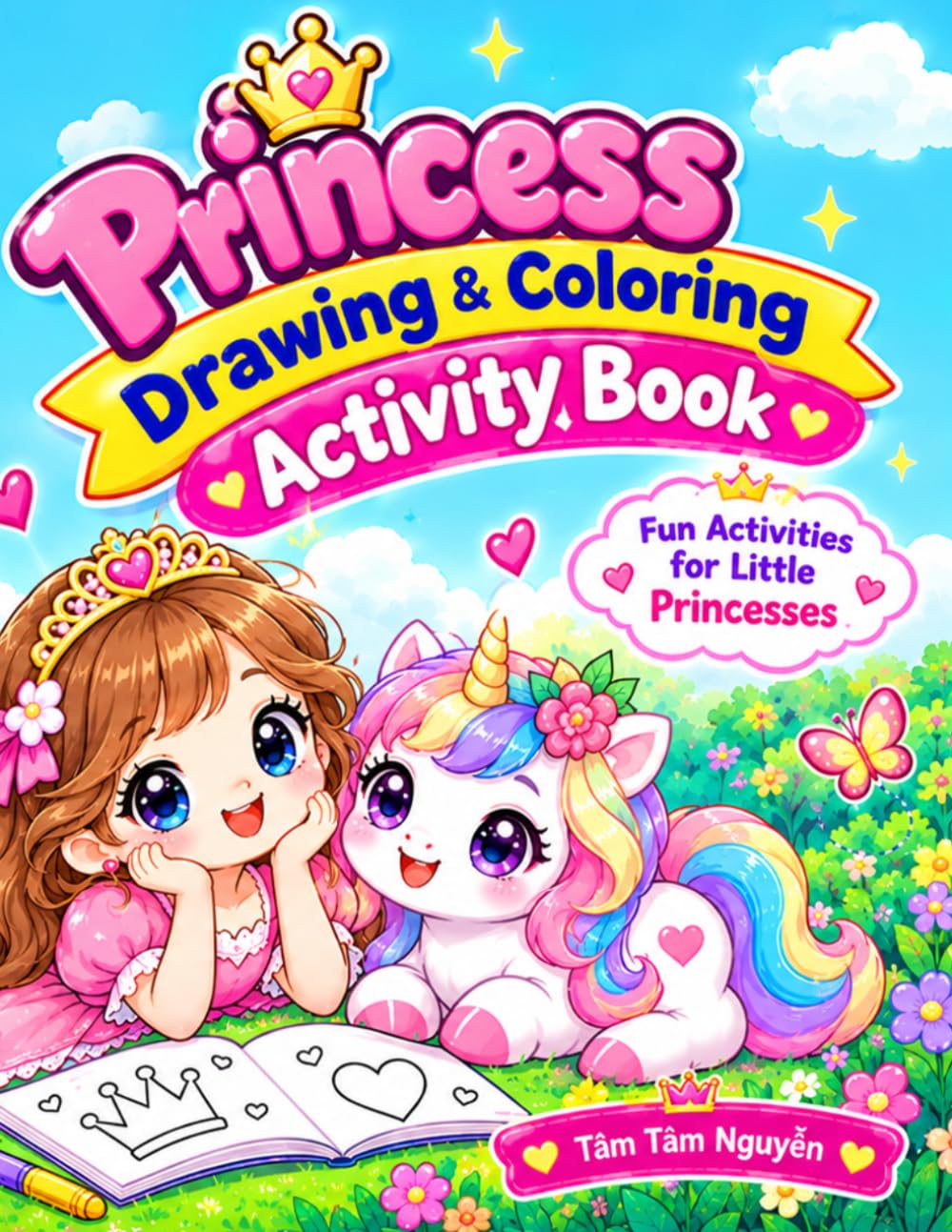 capítulo por capítulo baixar Princess Dresses & Accessories Drawing & Coloring Activity Book: Cute Princess Dresses, Shoes, Crowns & Magical Accessories to Draw, Trace & Color for Girls Ages 4–8