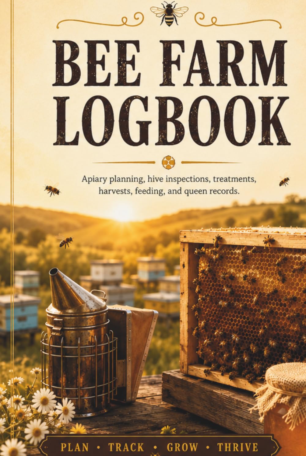 ler totalmente Bee Farm Logbook: 200-Page Beekeeping Record Book for Hive Inspections, Feeding, Treatments, Honey Harvests, and Apiary Notes