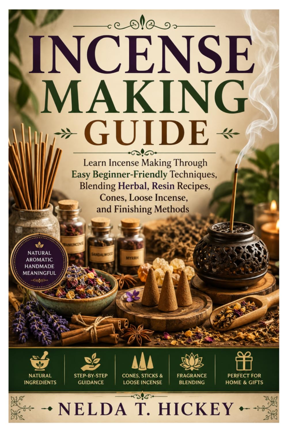 ler totalmente Incense Making Guide: Learn Incense Making Through Easy Beginner-Friendly Techniques, Blending Herbal, Resin Recipes, Cones, Loose Incense, and Finishing Methods