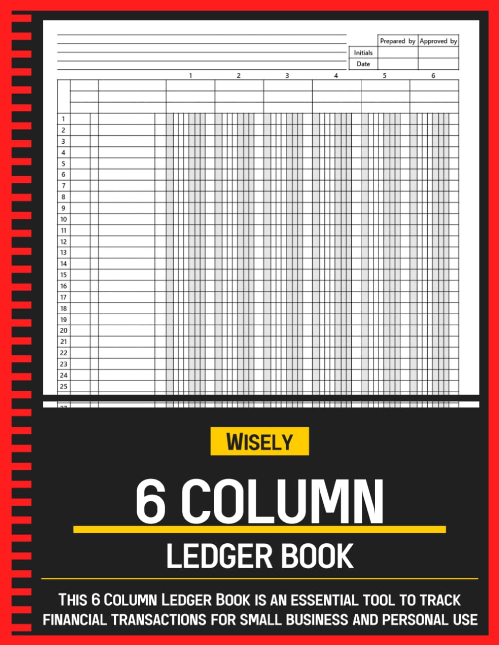 ler totalmente 6 Column Ledger Book: Six Column for Accounting and Bookkeeping, Log Book for Small Business and Personal Use