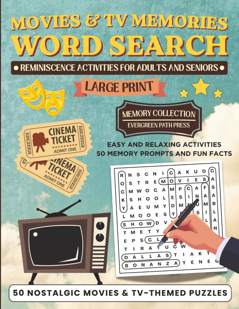 Movies &TV Word Search: Reminiscence Activities for Adults and Seniors baixar o livro de graça