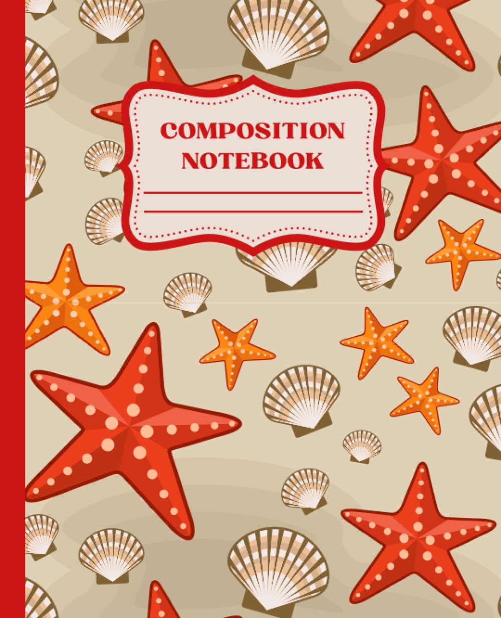 Wide-Ruled Composition Notebook: Red Starfish & Seashell Notebook, Back To School Supplies, Great for Students & Teachers, Ocean Print Collection, Boho baixar o livro de graça