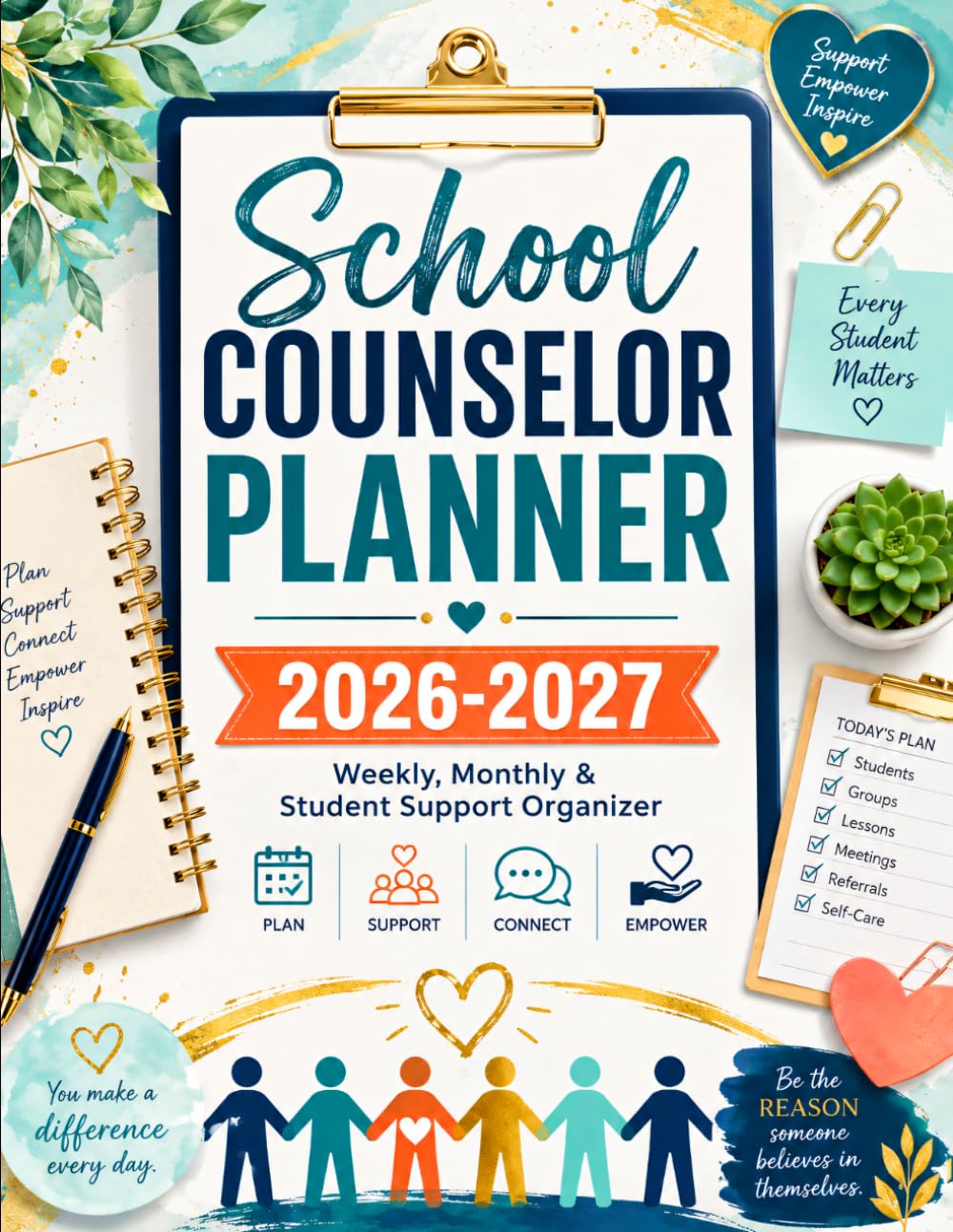 ler totalmente School Counselor Planner: 2026-2027 Academic Year Organizer for Student Support, Counseling Sessions, Referrals, Weekly Planning, and Follow-Up
