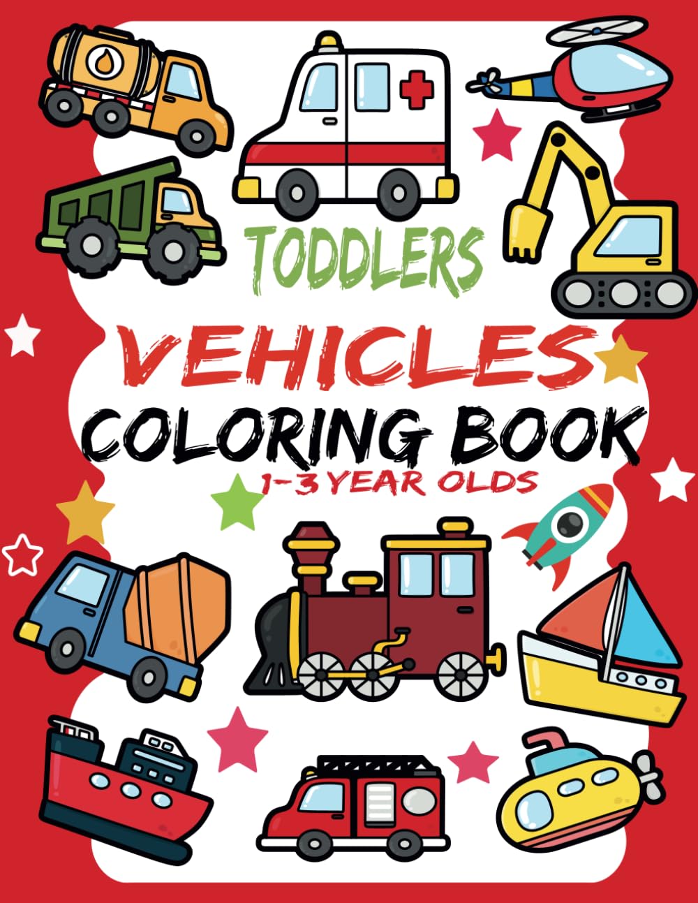 ler totalmente Toddlers Vehicles Coloring Book for 1-3 year olds: Easy Colouring Pages for Toddlers with Car, Digger, Fire Truck And Many More For Boys And Girls